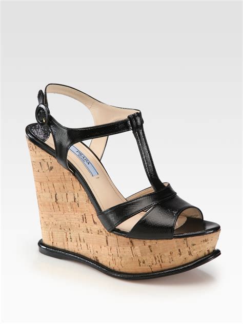 prada wedge sneakers 2012|Prada flat sandals black.